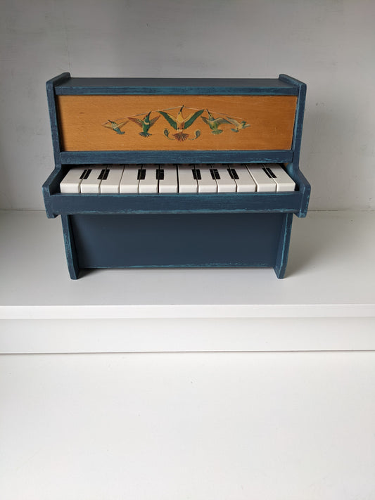 Piano oiseaux / bleu marine